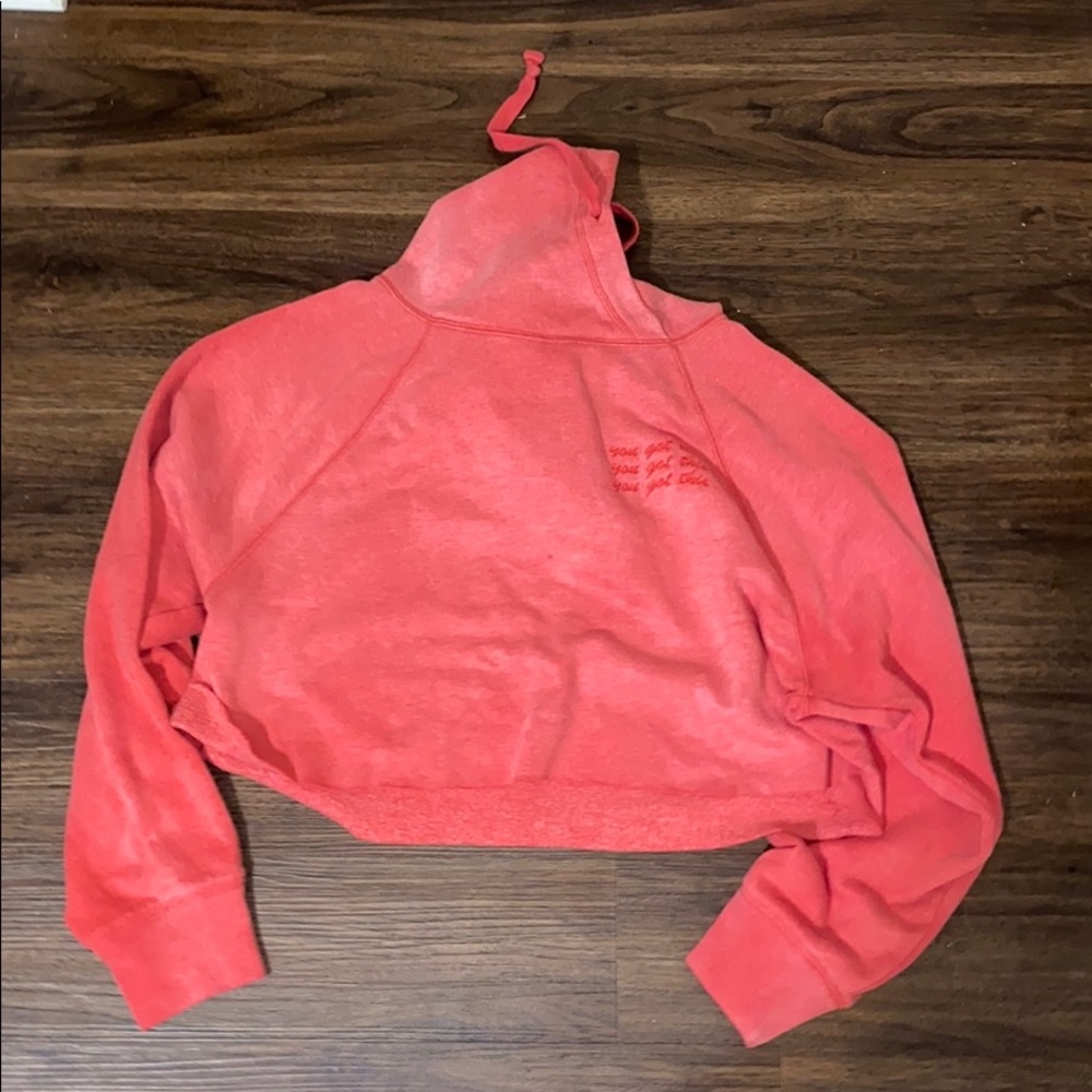 PINK crop hoodie